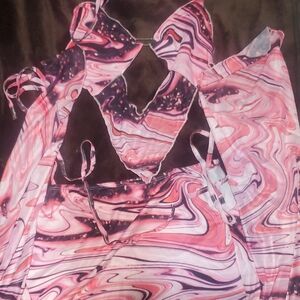 Pink Swirl Mini Dress